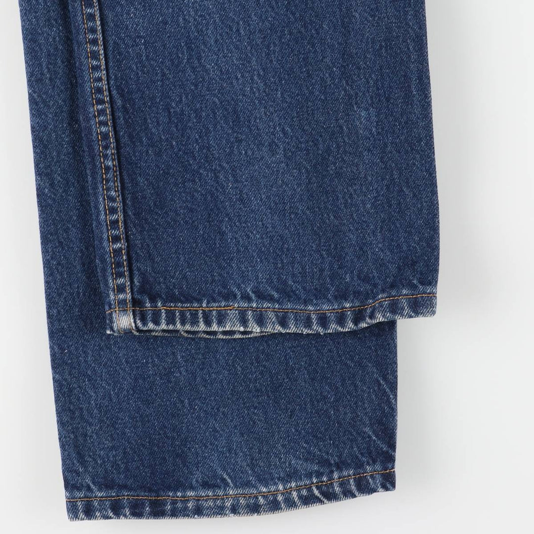 90s-00'S Levi's 512-1201-49325-8 Regular Fit Straight Leg Tapered Denim Pants, Made in USA, Men's Size 36 cotton navy blue type Vintage Second Hand