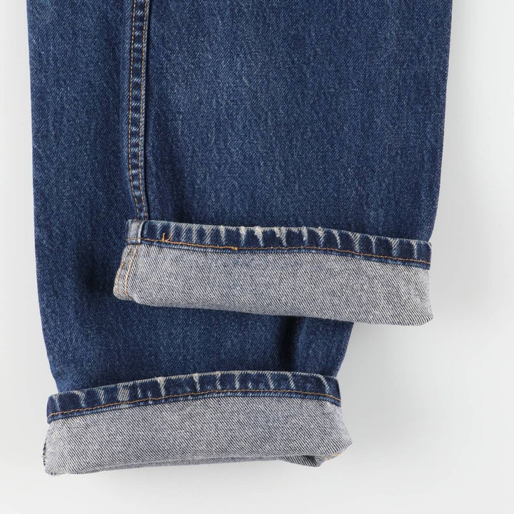 90s-00'S Levi's 512-1201-49325-8 Regular Fit Straight Leg Tapered Denim Pants, Made in USA, Men's Size 36 cotton navy blue type Vintage Second Hand