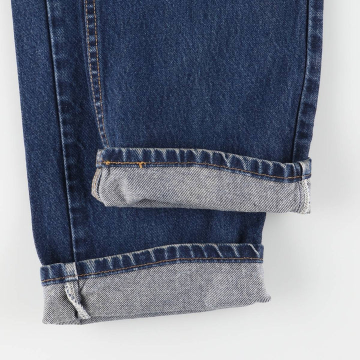 90s-00'S Levi's 512-1201-49325-8 Regular Fit Straight Leg Tapered Denim Pants, Made in USA, Men's Size 36 cotton navy blue type Vintage Second Hand