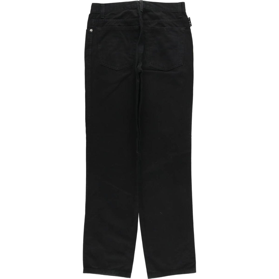Agnes b. black denim tapered denim pants, made in France, women's size L (w28). cotton black type Vintage Second Hand