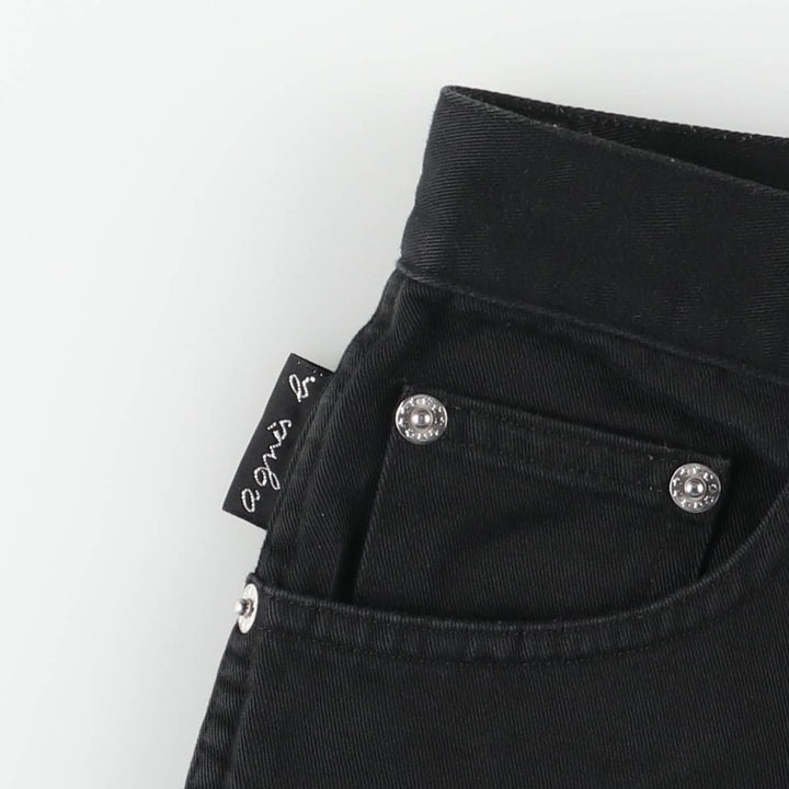 Agnes b. black denim tapered denim pants, made in France, women's size L (w28). cotton black type Vintage Second Hand