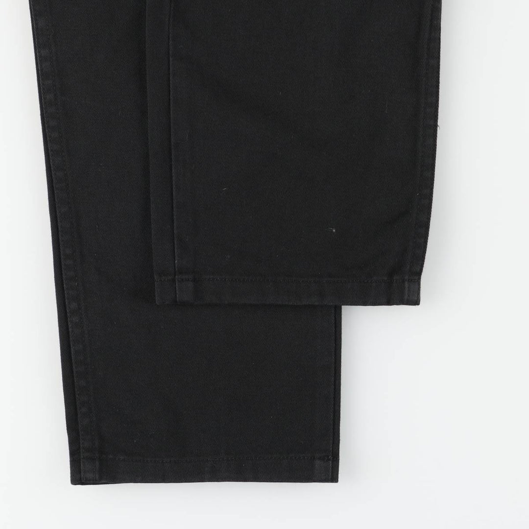 Agnes b. black denim tapered denim pants, made in France, women's size L (w28). cotton black type Vintage Second Hand