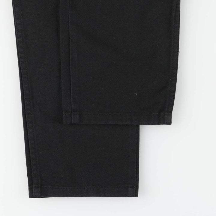 Agnes b. black denim tapered denim pants, made in France, women's size L (w28). cotton black type Vintage Second Hand