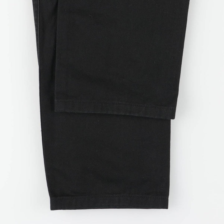 Agnes b. black denim tapered denim pants, made in France, women's size L (w28). cotton black type Vintage Second Hand