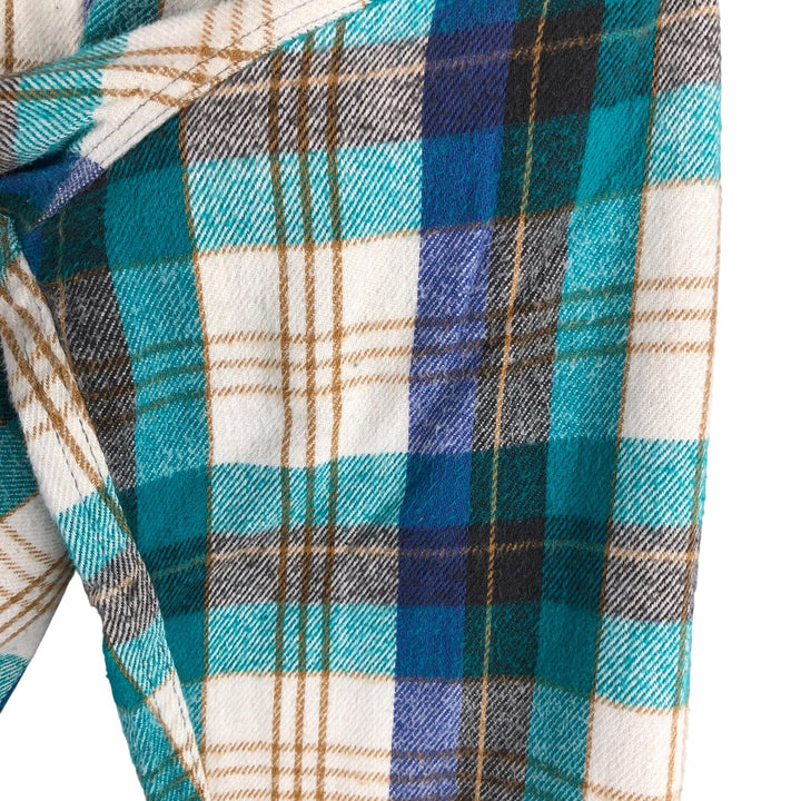 Vintage 1980'S Appalachian Trail long-sleeved heavy flannel check shirt, made in the USA, men's size XL cotton blue type Vintage Second Hand