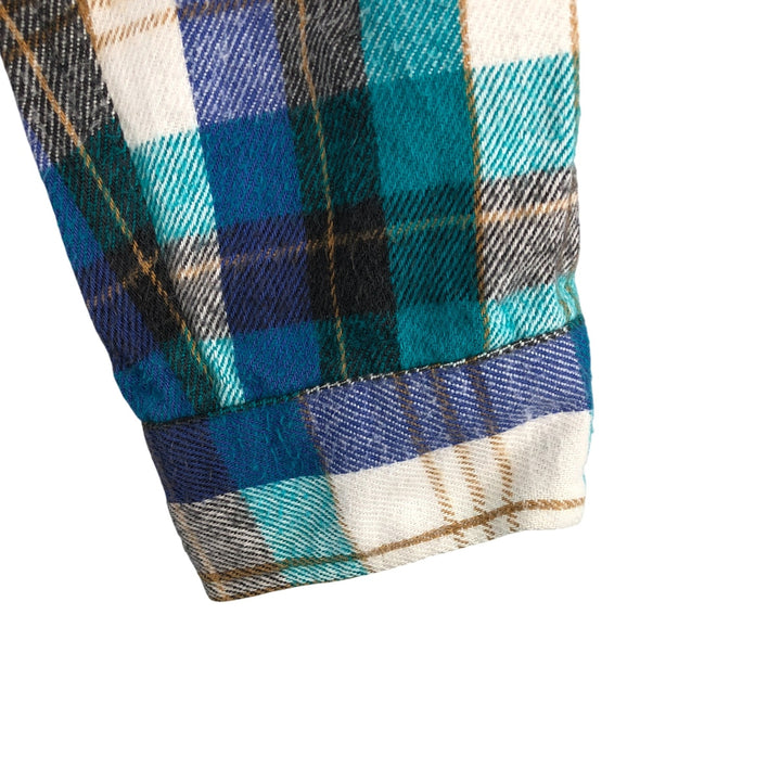 Vintage 1980'S Appalachian Trail long-sleeved heavy flannel check shirt, made in the USA, men's size XL cotton blue type Vintage Second Hand