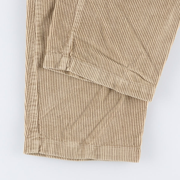 Ralph Lauren POLO by Ralph Lauren Two-pleat Wide-ribbed Corduroy Pants, Men's, Size W33 cotton beige type brown Vintage Second Hand