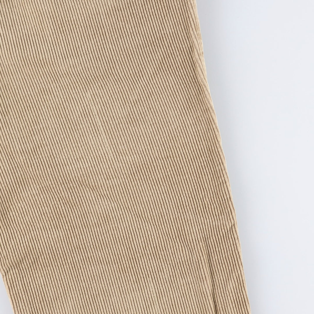 Ralph Lauren POLO by Ralph Lauren Two-pleat Wide-ribbed Corduroy Pants, Men's, Size W33 cotton beige type brown Vintage Second Hand