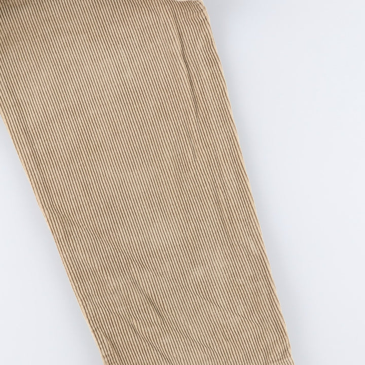 Ralph Lauren POLO by Ralph Lauren Two-pleat Wide-ribbed Corduroy Pants, Men's, Size W33 cotton beige type brown Vintage Second Hand