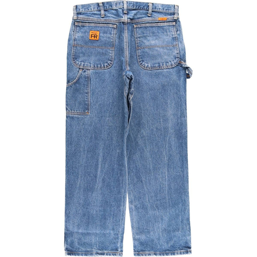 Wrangler RIGGS WORKWEAR Denim Painter Pants Men's W34 equivalent cotton blue type Vintage Second Hand