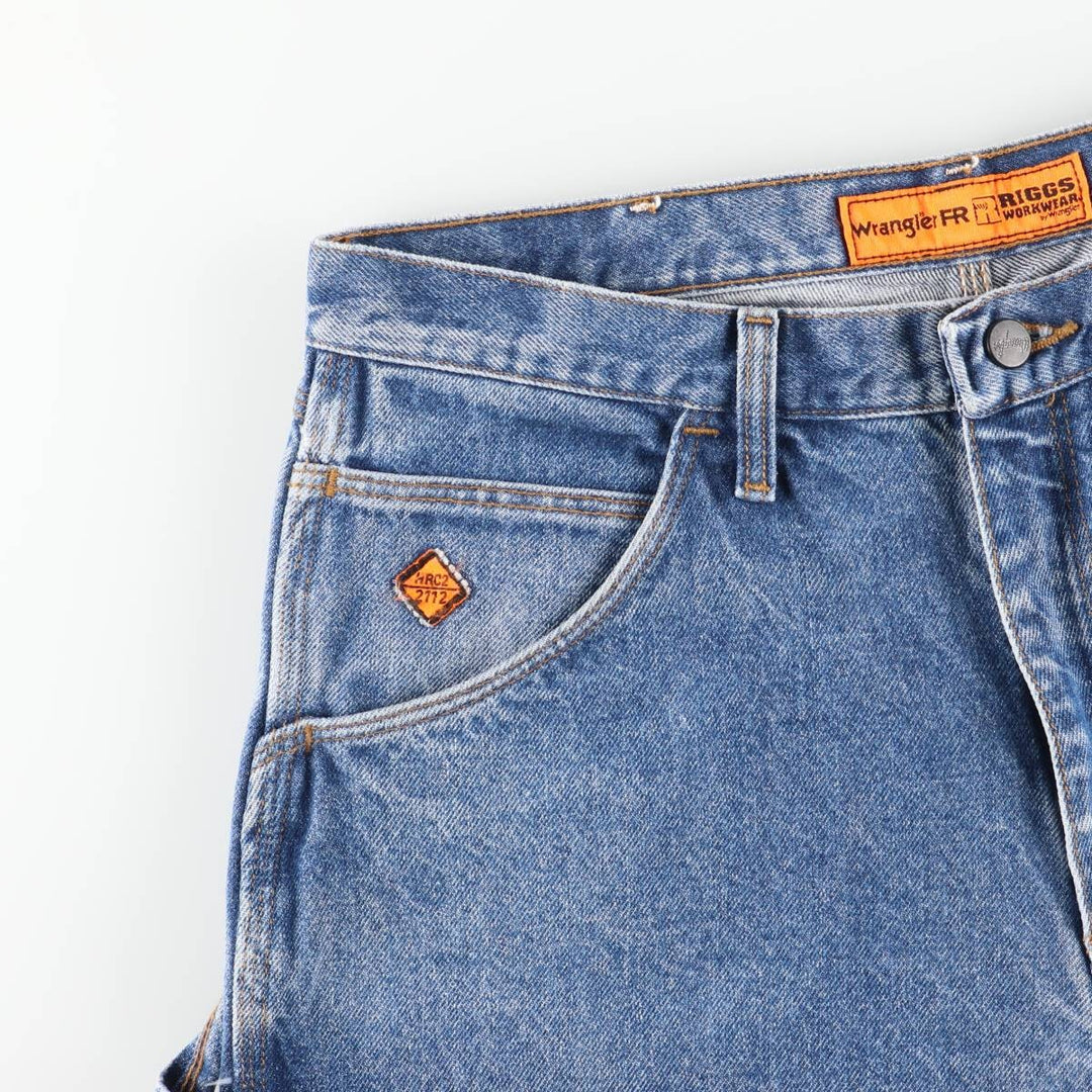 Wrangler RIGGS WORKWEAR Denim Painter Pants Men's W34 equivalent cotton blue type Vintage Second Hand