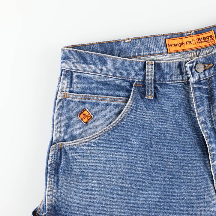 Wrangler RIGGS WORKWEAR Denim Painter Pants Men's W34 equivalent cotton blue type Vintage Second Hand