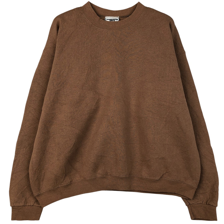 Vintage 90'S Lee Heavyweight Blank Sweatshirt, Made in USA, Men's Size XL cotton brown type Vintage Second Hand