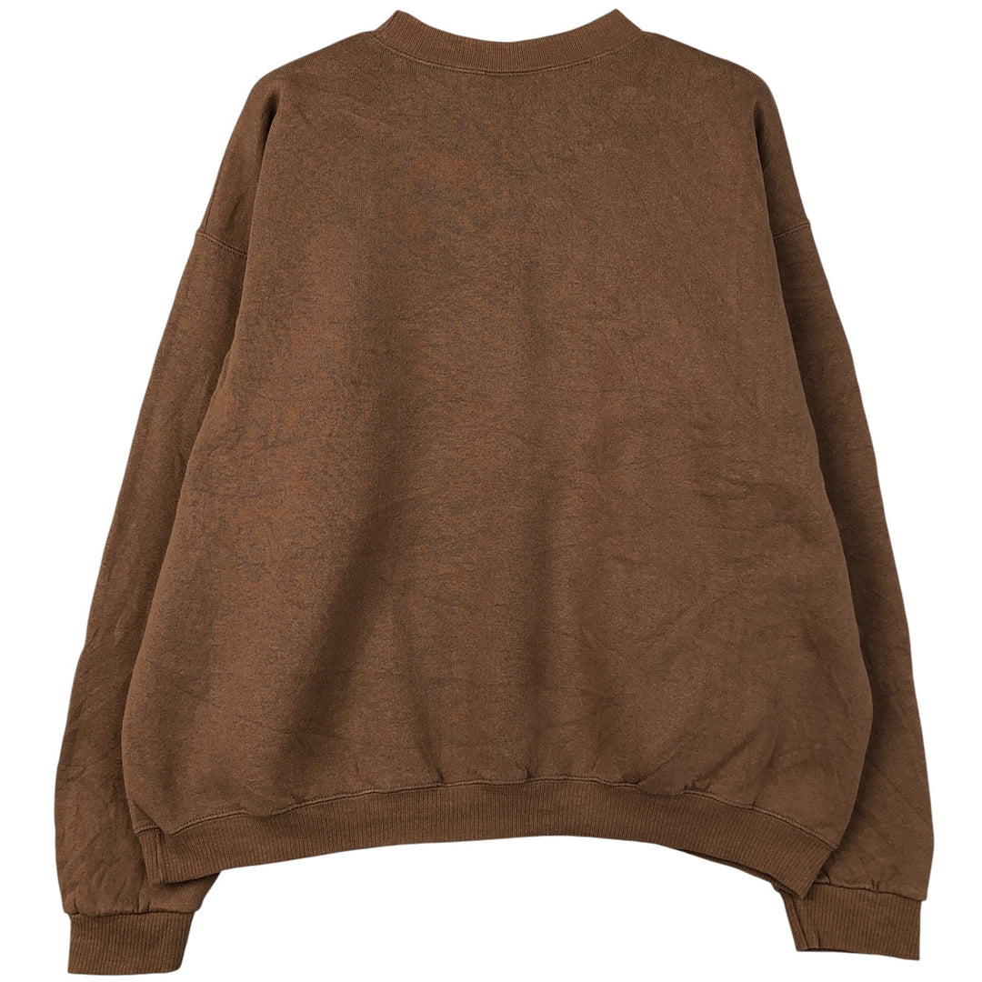 Vintage 90'S Lee Heavyweight Blank Sweatshirt, Made in USA, Men's Size XL cotton brown type Vintage Second Hand