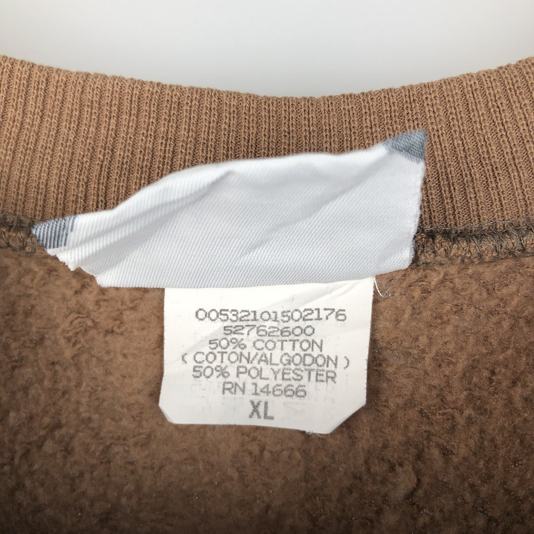 Vintage 90'S Lee Heavyweight Blank Sweatshirt, Made in USA, Men's Size XL cotton brown type Vintage Second Hand
