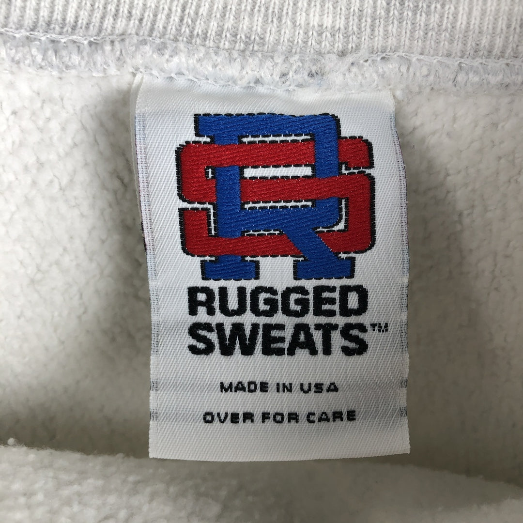 Vintage 90'S Rugged Sweats college sweatshirt, made in the USA, men's size XL cotton gray type Vintage Second Hand
