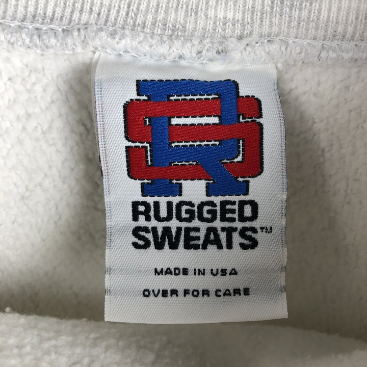 Vintage 90'S Rugged Sweats college sweatshirt, made in the USA, men's size XL cotton gray type Vintage Second Hand