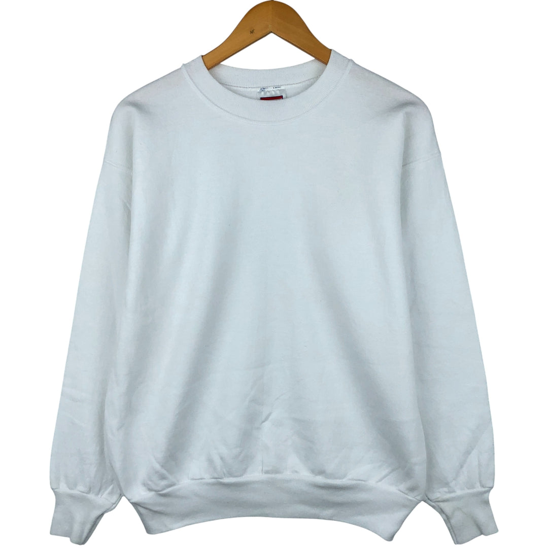 Vintage 90s-00'S Hanes COMFORTBLEND plain blank sweatshirt, made in the USA, size M, men's. cotton white type Vintage Second Hand