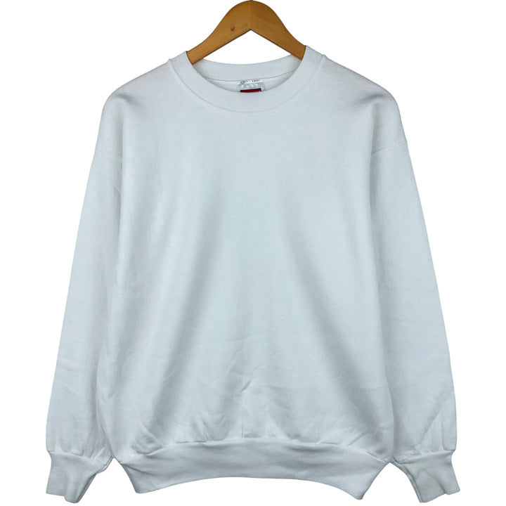 Vintage 90s-00'S Hanes COMFORTBLEND plain blank sweatshirt, made in the USA, size M, men's. cotton white type Vintage Second Hand