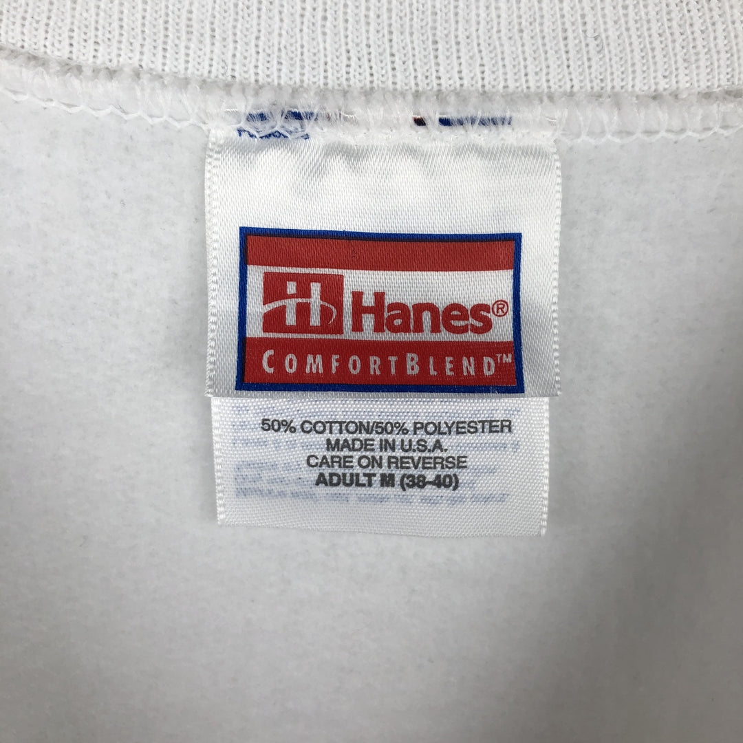 Vintage 90s-00'S Hanes COMFORTBLEND plain blank sweatshirt, made in the USA, size M, men's. cotton white type Vintage Second Hand