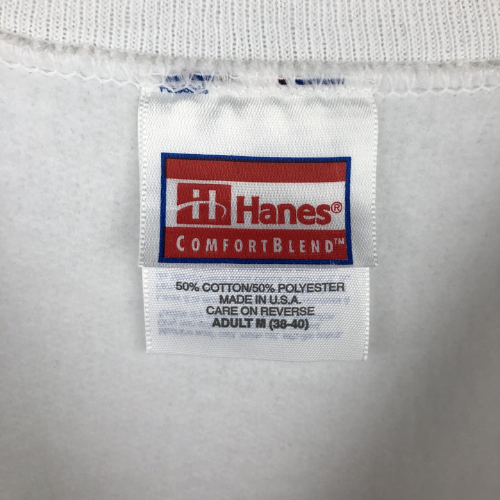 Vintage 90s-00'S Hanes COMFORTBLEND plain blank sweatshirt, made in the USA, size M, men's. cotton white type Vintage Second Hand