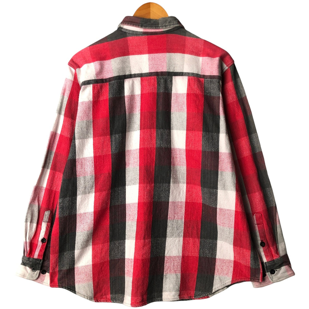 Vintage 90'S Dakota long-sleeved flannel check shirt, size L, men's cotton red type Vintage Second Hand