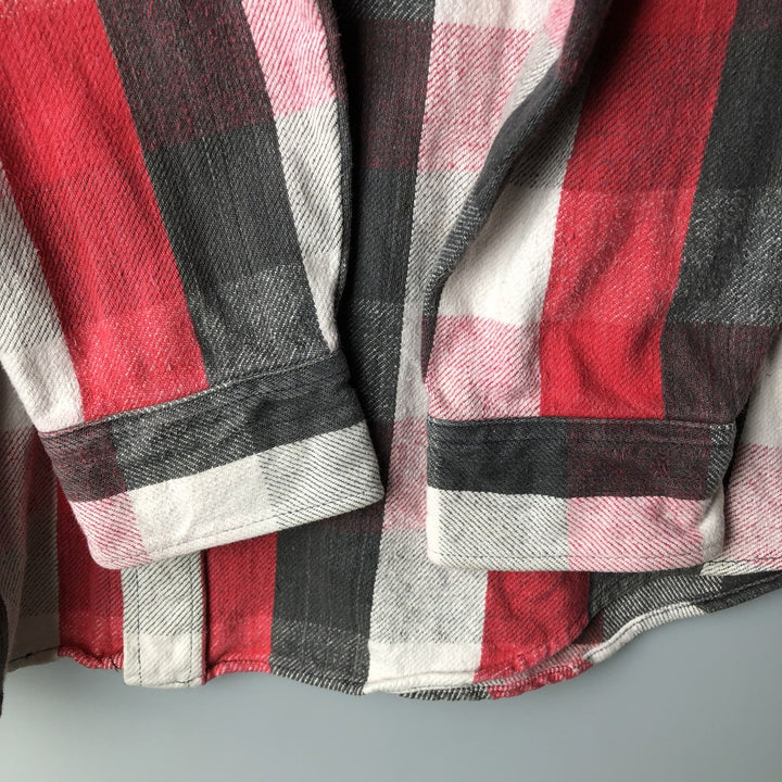 Vintage 90'S Dakota long-sleeved flannel check shirt, size L, men's cotton red type Vintage Second Hand
