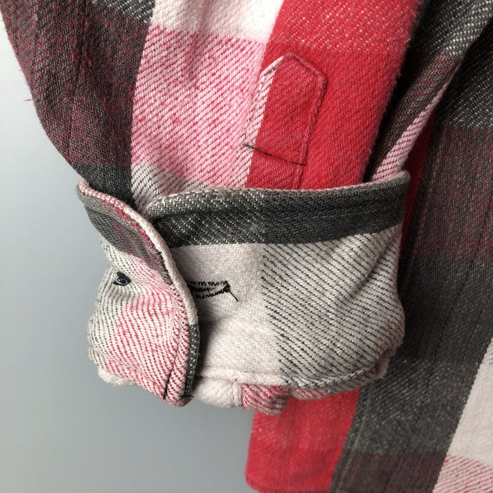 Vintage 90'S Dakota long-sleeved flannel check shirt, size L, men's cotton red type Vintage Second Hand