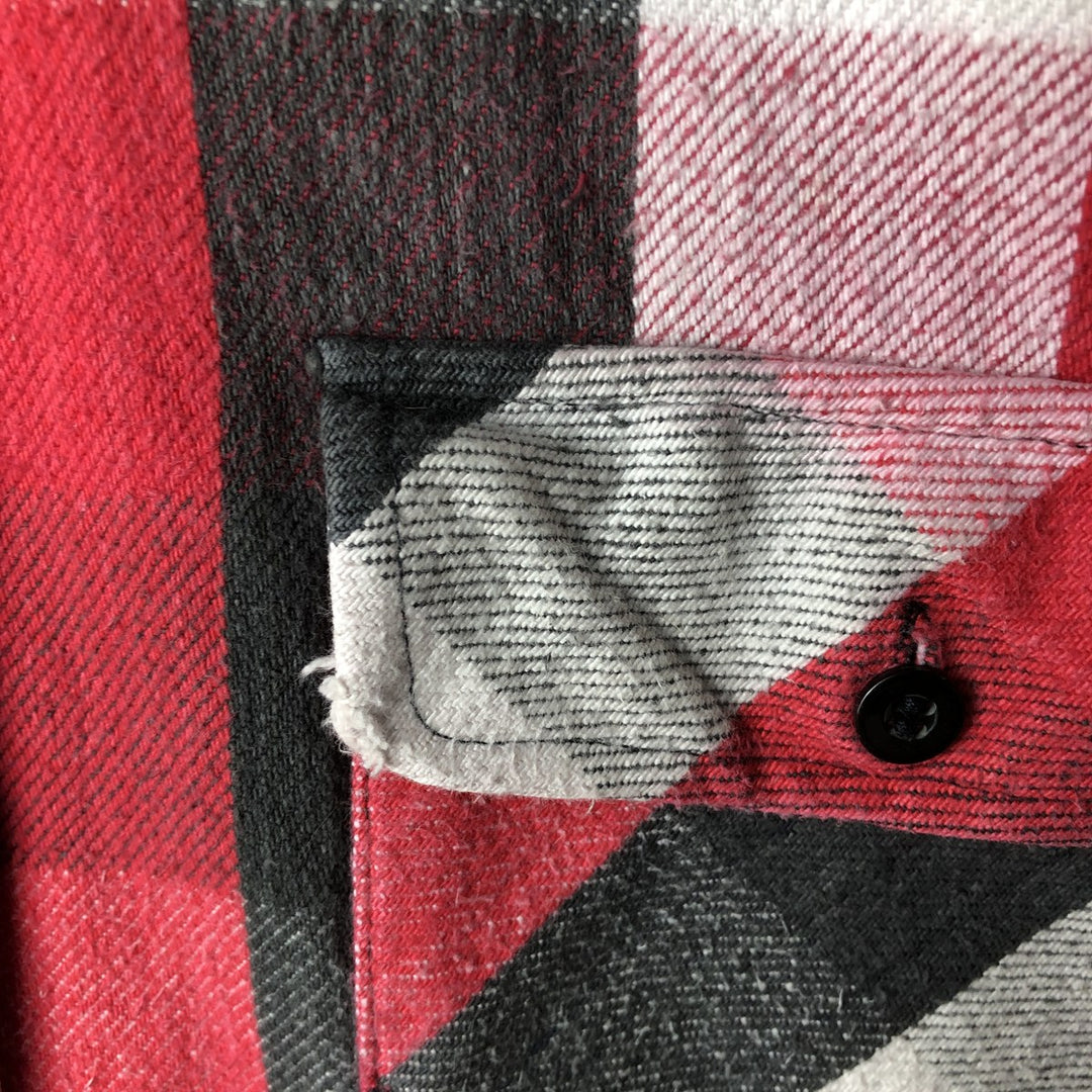 Vintage 90'S Dakota long-sleeved flannel check shirt, size L, men's cotton red type Vintage Second Hand