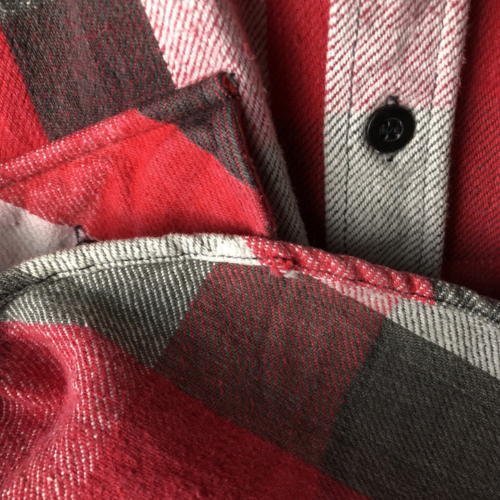 Vintage 90'S Dakota long-sleeved flannel check shirt, size L, men's cotton red type Vintage Second Hand
