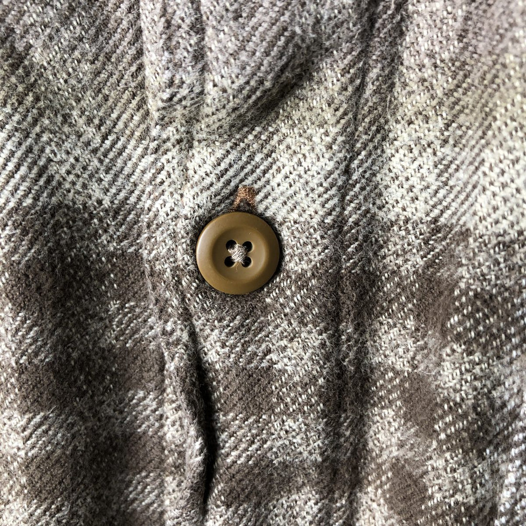 Patagonia Organic Cotton 53947FA15 Long Sleeve Flannel Check Box Shirt, Men's Size L Organic cotton brown type Vintage Second Hand