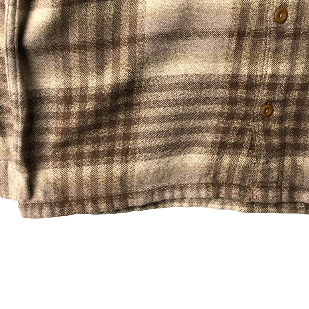 Patagonia Organic Cotton 53947FA15 Long Sleeve Flannel Check Box Shirt, Men's Size L Organic cotton brown type Vintage Second Hand