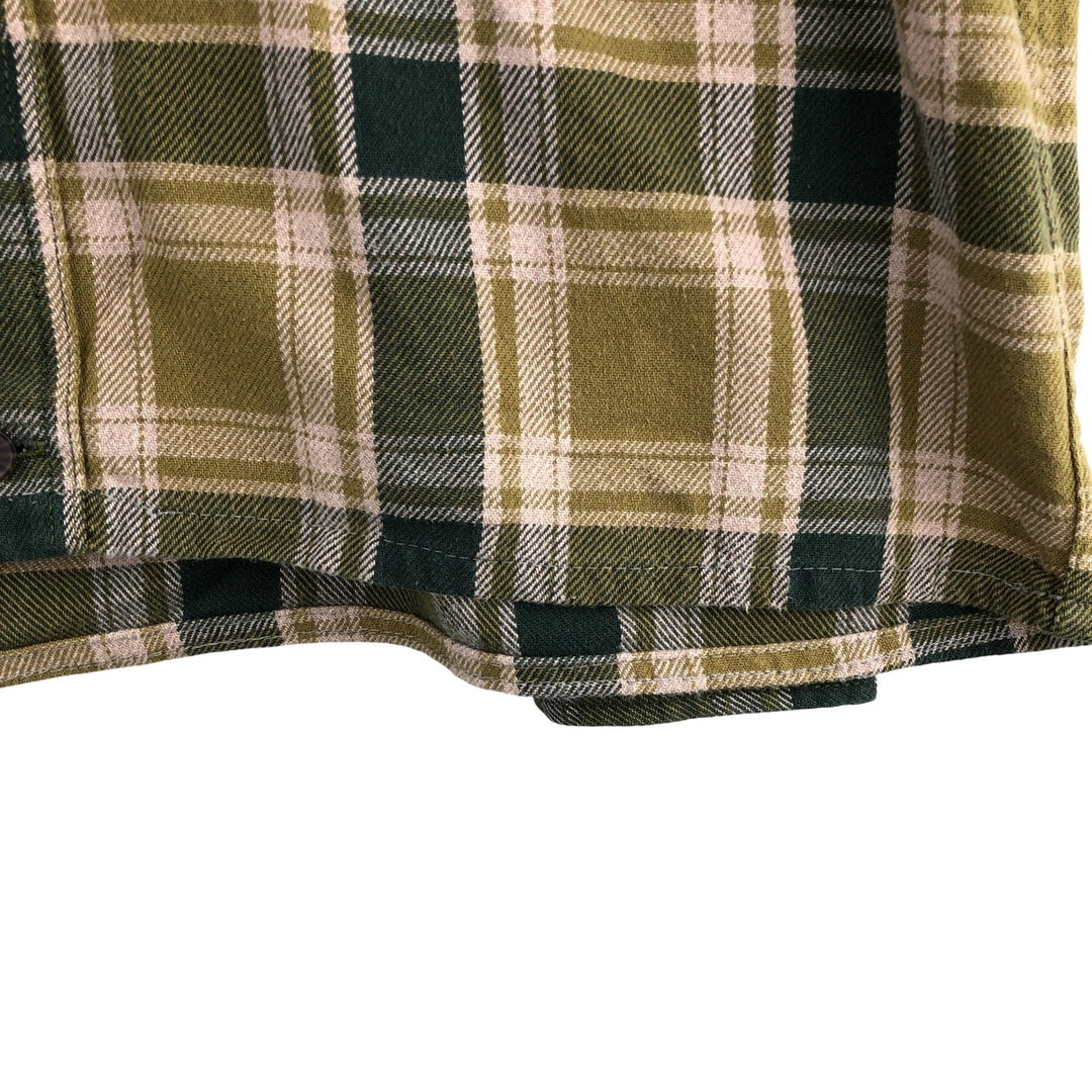 Duluth Trading Co. Long Sleeve Flannel Check Shirt, Men's Size L cotton Green type dark green Vintage Second Hand