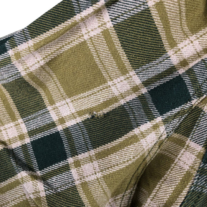 Duluth Trading Co. Long Sleeve Flannel Check Shirt, Men's Size L cotton Green type dark green Vintage Second Hand