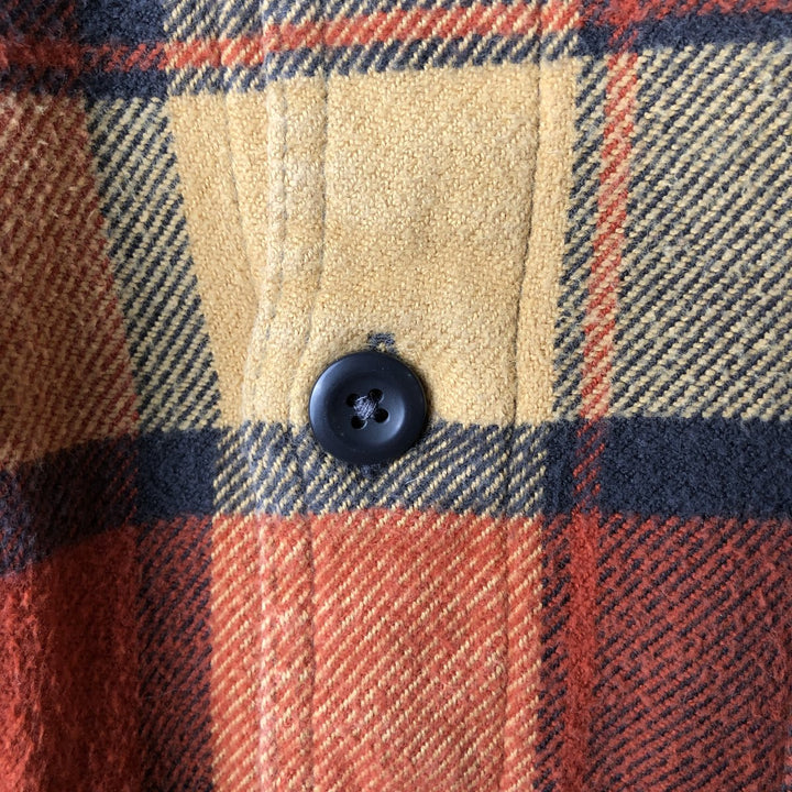 Patagonia Organic Cotton 53947FA20 Long Sleeve Flannel Check Box Shirt, Men's Size Medium Organic cotton orange type Vintage Second Hand