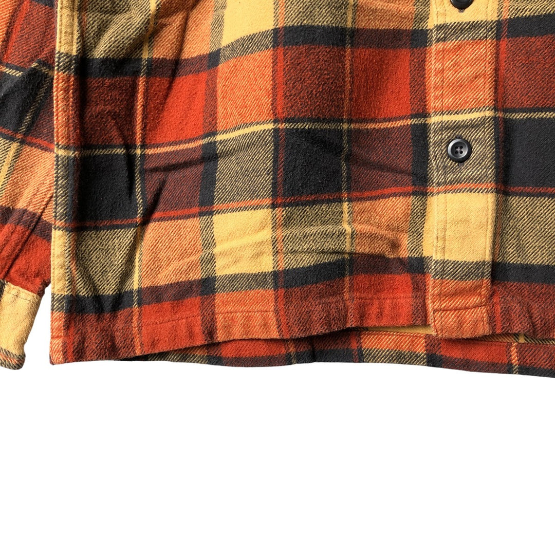 Patagonia Organic Cotton 53947FA20 Long Sleeve Flannel Check Box Shirt, Men's Size Medium Organic cotton orange type Vintage Second Hand