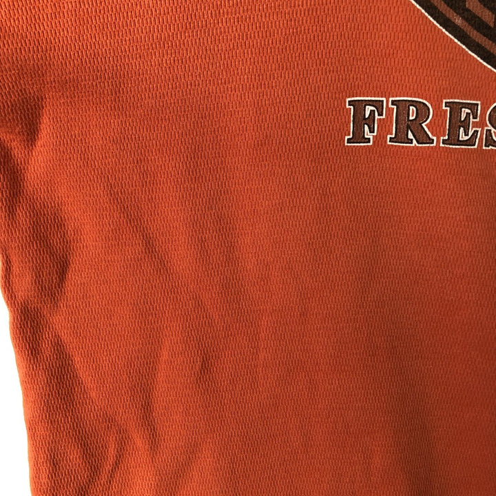 Harley-Davidson Eagle Pattern Thermal Long Sleeve T-Shirt, Honeycomb, Made in USA, Men's Size XL cotton orange type Vintage Second Hand