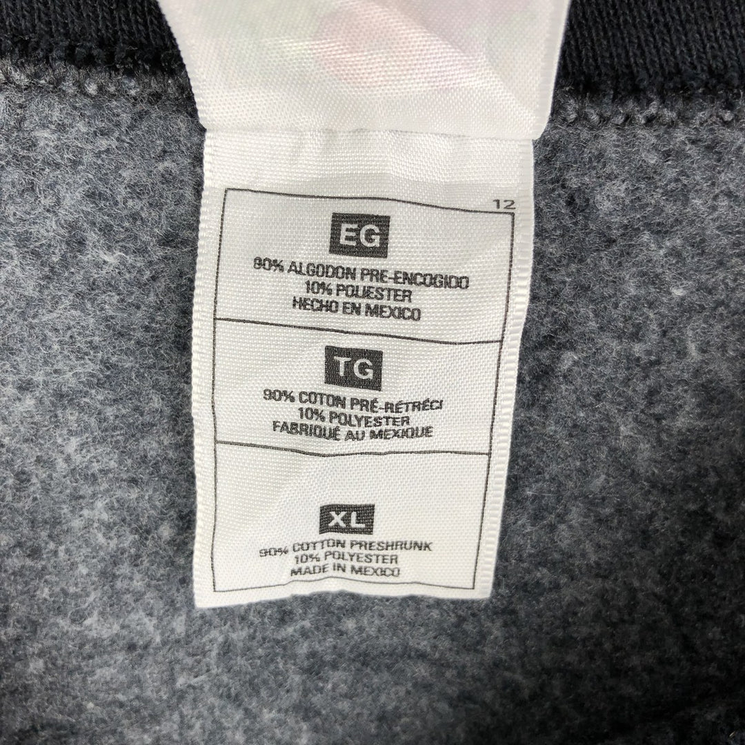 2000'S Fruit of the Loom Vocisano Builders Flag Pattern Advertising Sweatshirt, Men's Size XL cotton black type Vintage Second Hand
