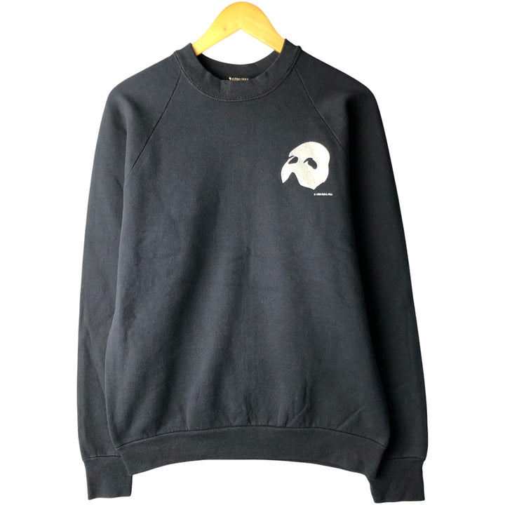 Vintage 1980'S Fruit of the Loom Phantom of the Opera print sweatshirt, made in the USA, size L, men's cotton black type Vintage Second Hand