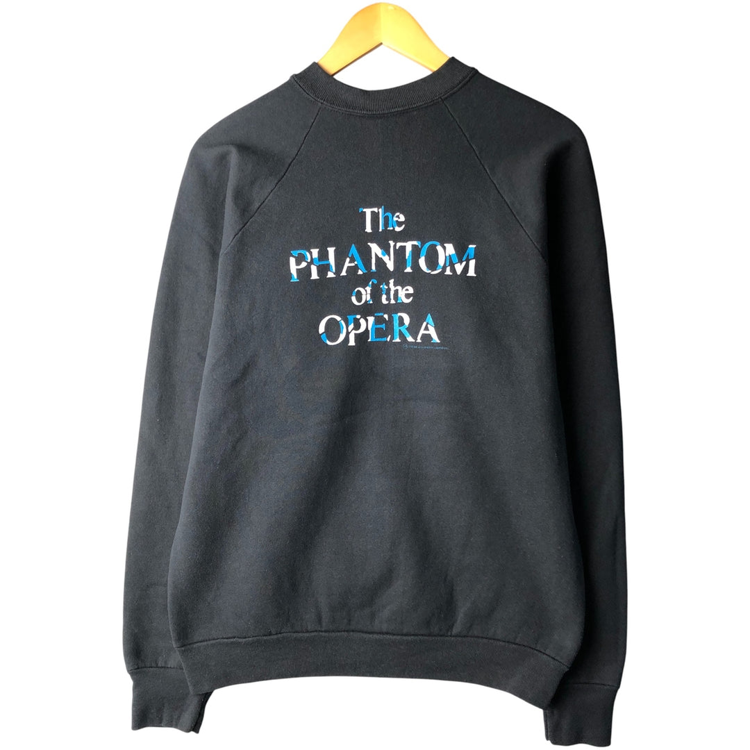 Vintage 1980'S Fruit of the Loom Phantom of the Opera print sweatshirt, made in the USA, size L, men's cotton black type Vintage Second Hand