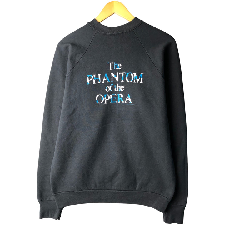 Vintage 1980'S Fruit of the Loom Phantom of the Opera print sweatshirt, made in the USA, size L, men's cotton black type Vintage Second Hand