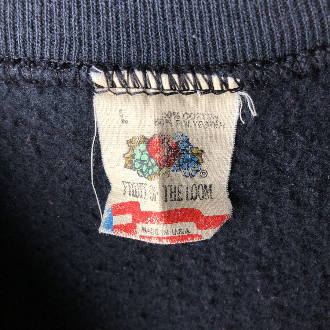 Vintage 1980'S Fruit of the Loom Phantom of the Opera print sweatshirt, made in the USA, size L, men's cotton black type Vintage Second Hand