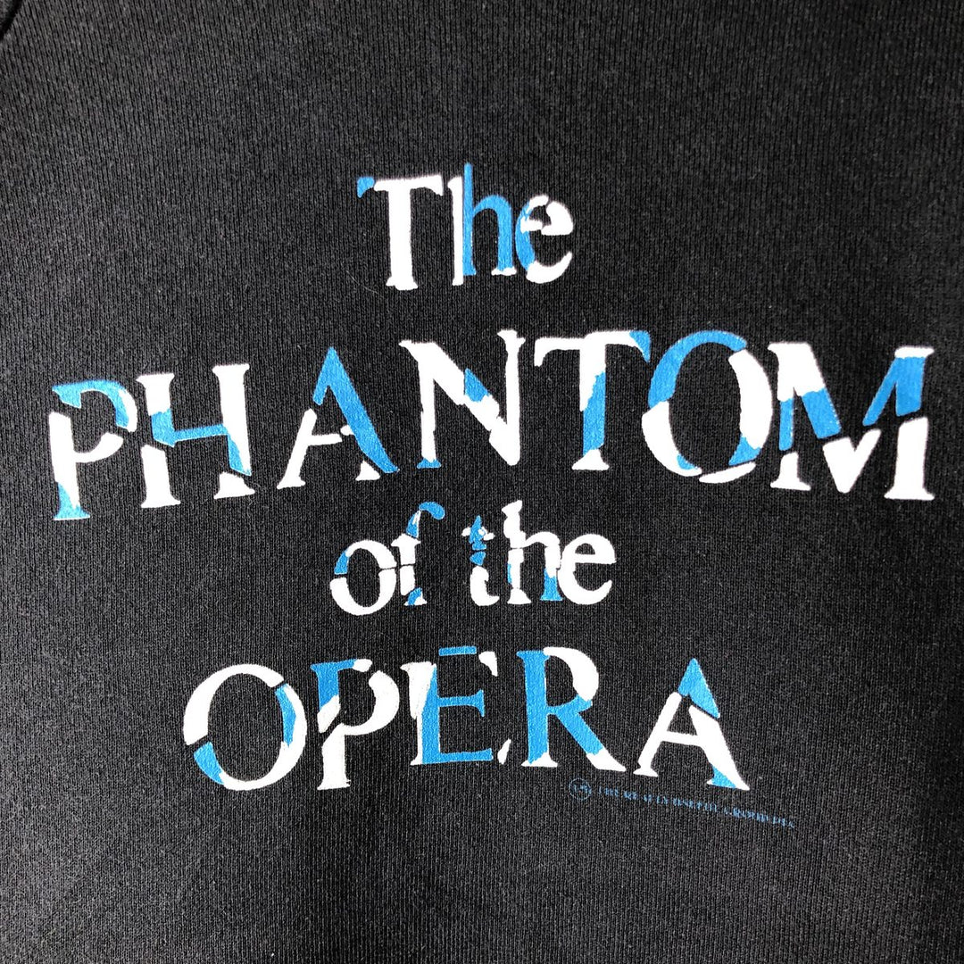 Vintage 1980'S Fruit of the Loom Phantom of the Opera print sweatshirt, made in the USA, size L, men's cotton black type Vintage Second Hand