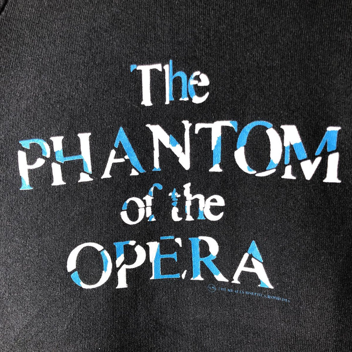 Vintage 1980'S Fruit of the Loom Phantom of the Opera print sweatshirt, made in the USA, size L, men's cotton black type Vintage Second Hand