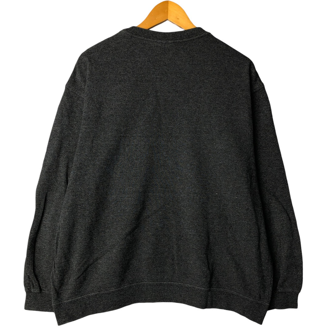 Lacoste Pique One-Point Logo Sweatshirt, Size 6, Men's XL cotton Charcoal Vintage Second Hand