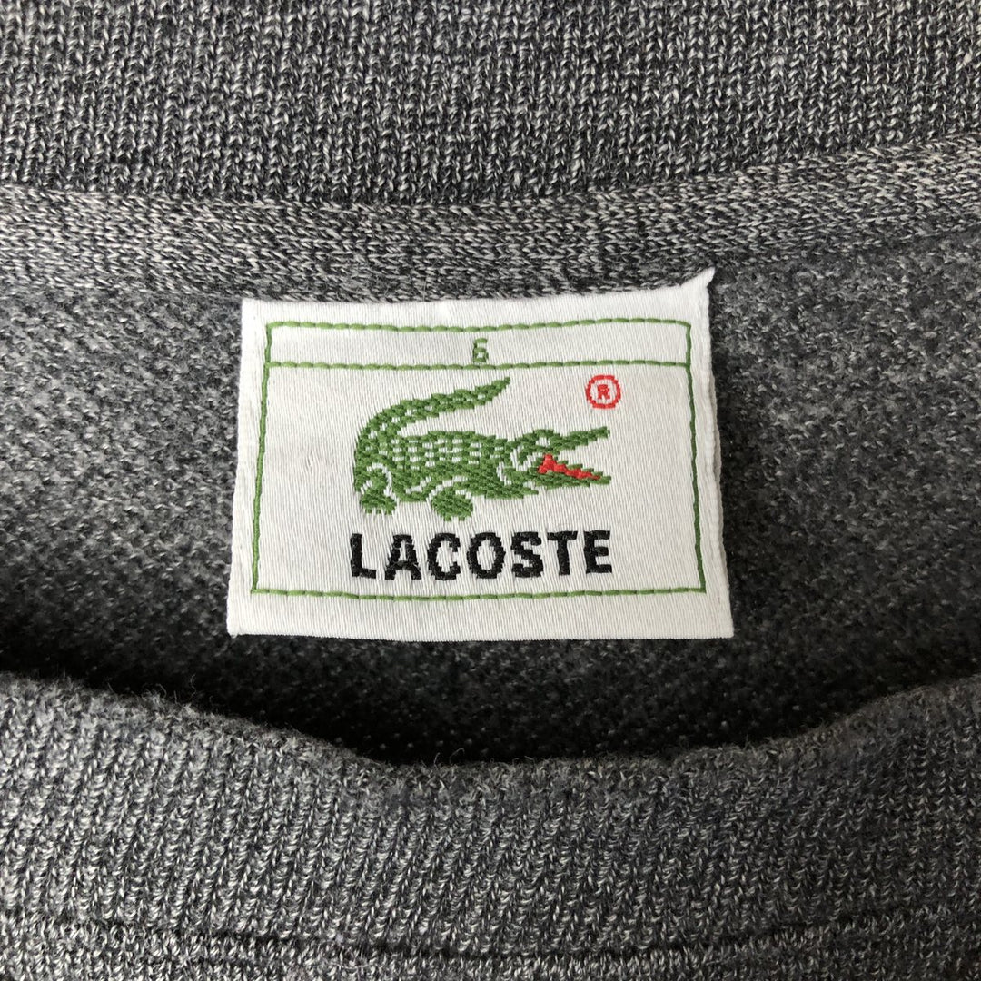 Lacoste Pique One-Point Logo Sweatshirt, Size 6, Men's XL cotton Charcoal Vintage Second Hand