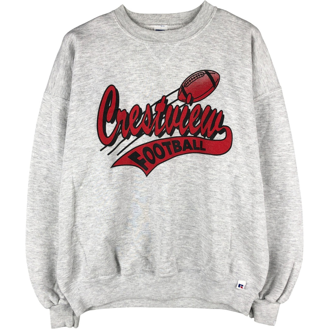 90'S Russell College Sweatshirt, Made in USA, Men's XL, Vintage cotton gray type Vintage Second Hand