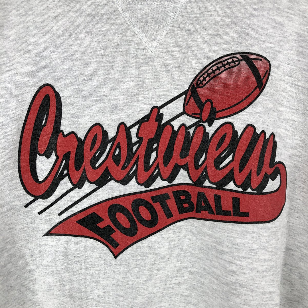 90'S Russell College Sweatshirt, Made in USA, Men's XL, Vintage cotton gray type Vintage Second Hand