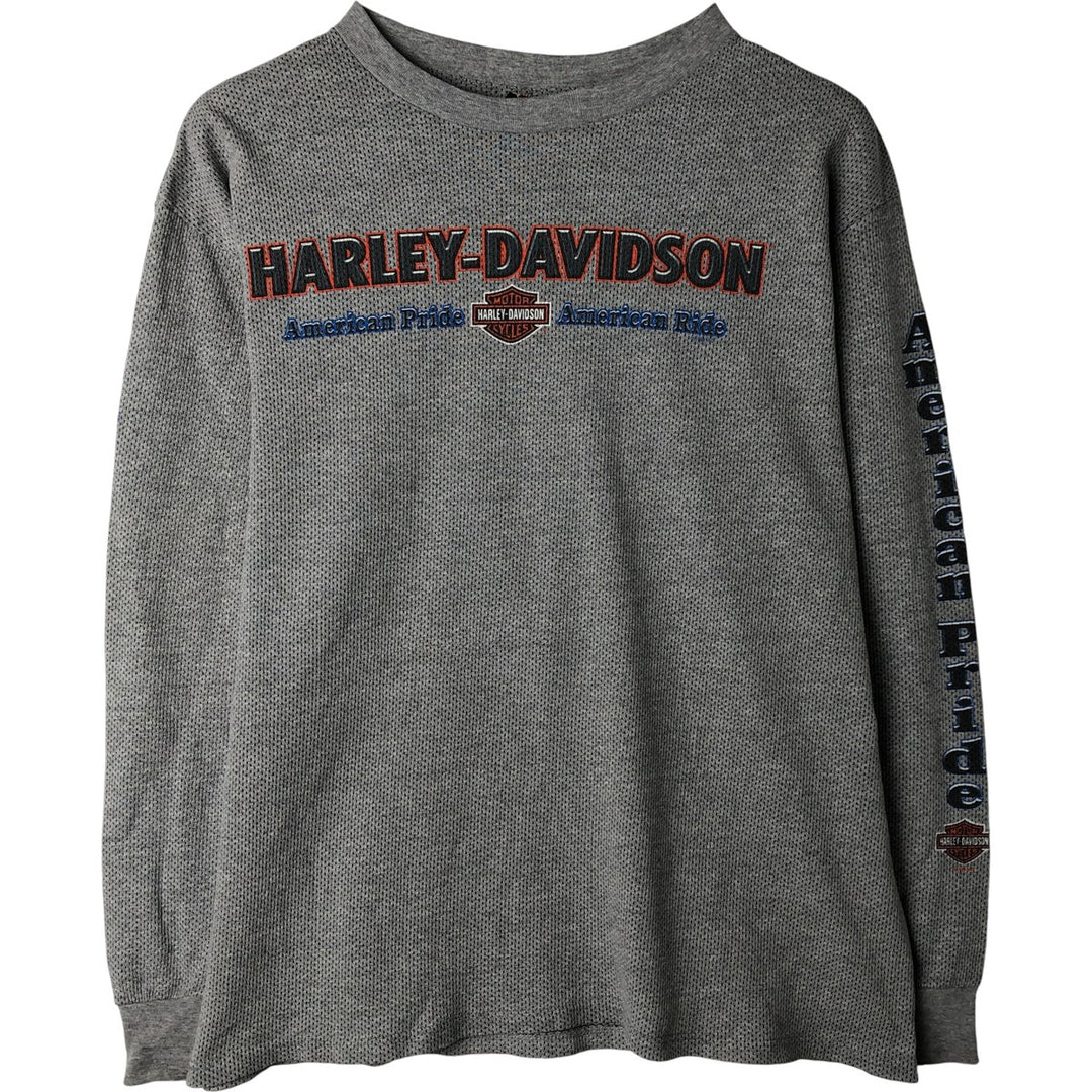 Vintage 1990'S Harley-Davidson Thermallon T-shirt, Honeycomb, Made in USA, Men's Size XL cotton gray type Vintage Second Hand