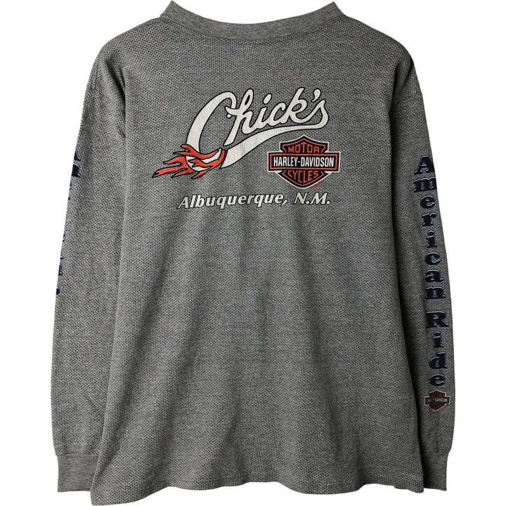 Vintage 1990'S Harley-Davidson Thermallon T-shirt, Honeycomb, Made in USA, Men's Size XL cotton gray type Vintage Second Hand